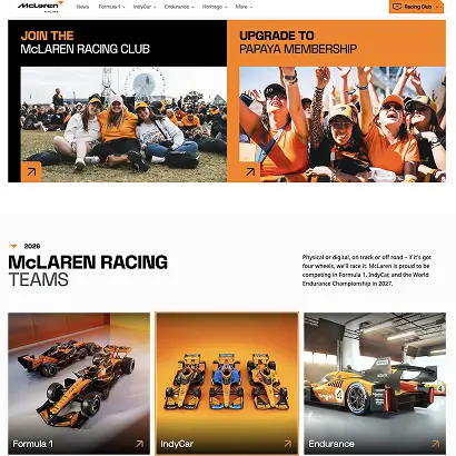 The McLaren website